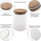 Set of 5 Glass Kitchen Canisters with Airtight Bamboo Lid - Glass Storage Jars for Pantry Organization and Bathroom for Flour, Coffee, Cookie Jar, Candy, Snack, Pasta, Rice, Sugar Packet Holder